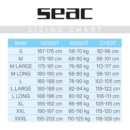 Combinaison humide SPACE 7 MM Seac Homme