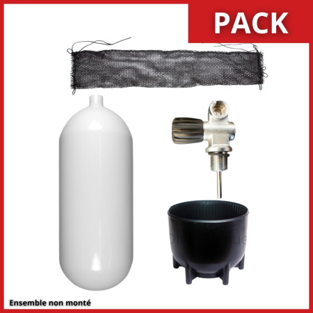 12 L steel short 232 bar scuba tank pack