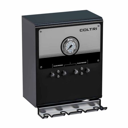 COLTRI stainless steel inflation ramp with 4 flexible outlets and tap