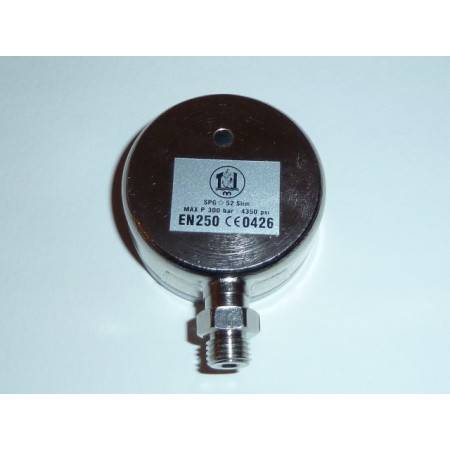 Pressure gauge 0-450bars submersible dia 52mm mineral glass