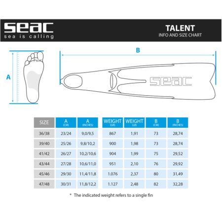 Palmes apnée SEAC TALENT