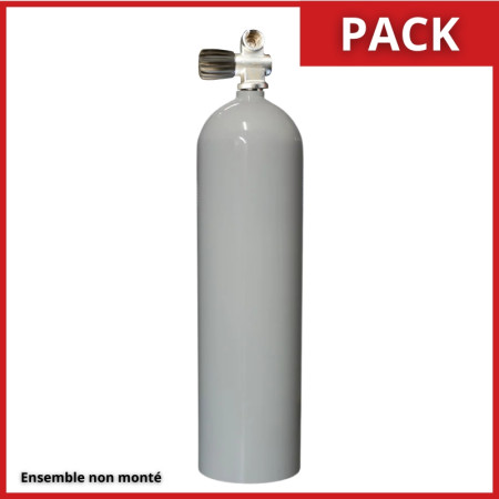 Bouteille de plongée aluminium 7L 200bar MES blanche