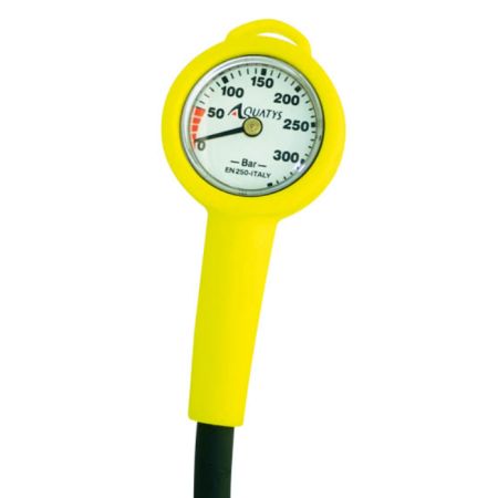 Mini scuba pressure gauge black - 350 bar