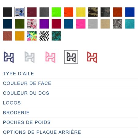 Personnalisation Wing Halcyon, vessie simple ou ensemble monté