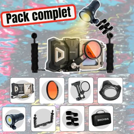 Divevolk seatouch 4 pack with turntable and wide angle lens