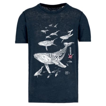 T-shirt Kanumera Homme en Lin Le Champ de Baleines