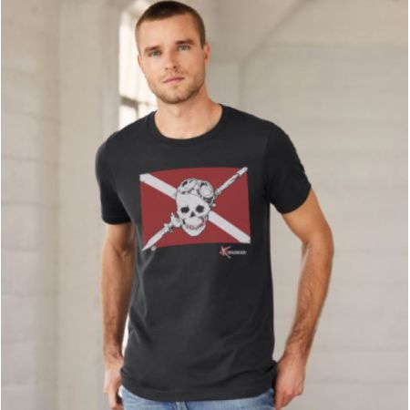 Kanumera T-shirt Men's Pirate Flag Diving