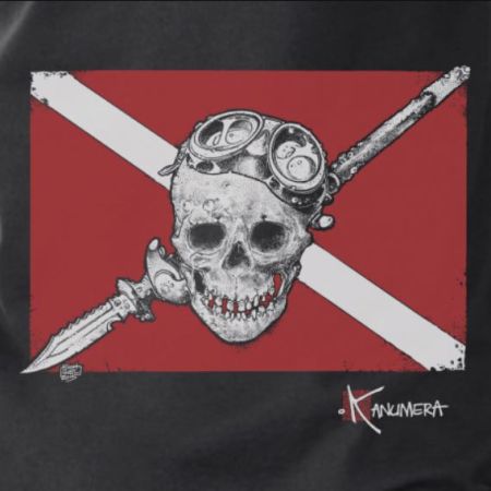 T-shirt Kanumera Homme Drapeau Pirate Plongée
