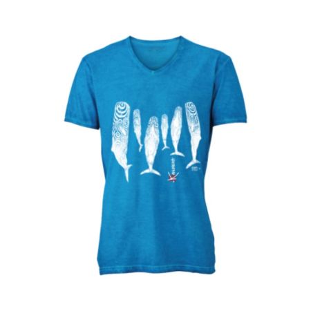T-shirt Kanumera Homme délavé col V Le sommeil des Cachalots