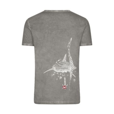 T-shirt Kanumera Homme délavé col V Le Requin Baleine
