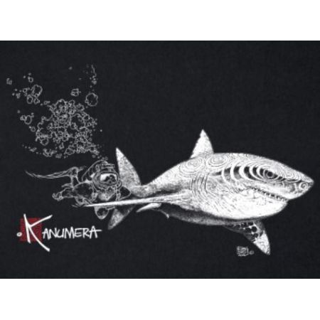 T-shirt Kanumera Homme Bio Le Requin Blanc et le Plongeur