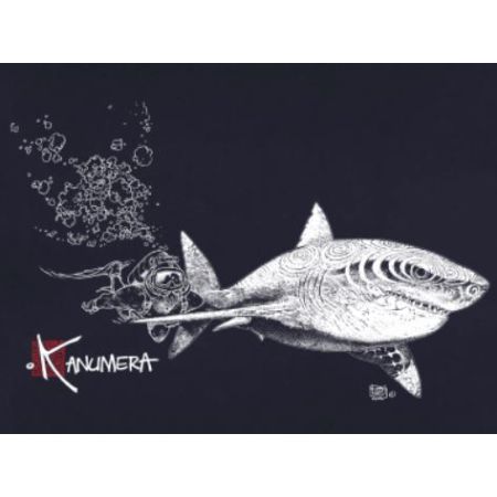 Kanumera T-Shirt Men's Organic The White Shark and the Diver