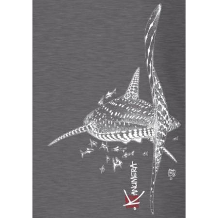 T-Shirt Kanumera Men's Short Sleeve Henley Whale Shark