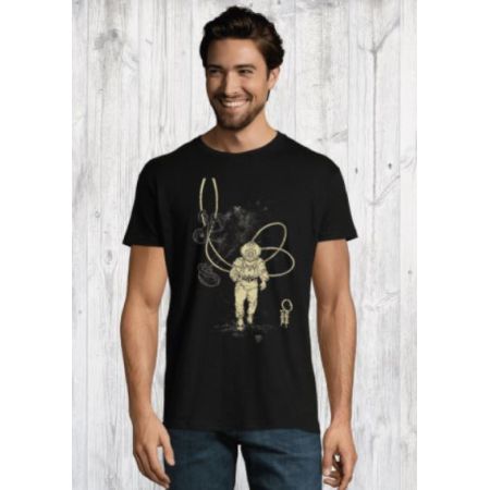 T-shirt Kanumera Homme Bio La Pieuvre et Le Scaphandrier