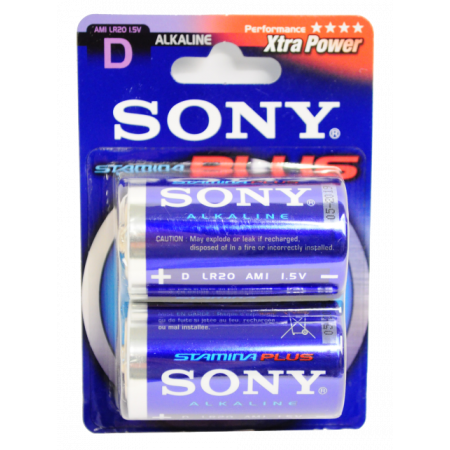 D LR20 SONY alkaline cells Pack of 2x