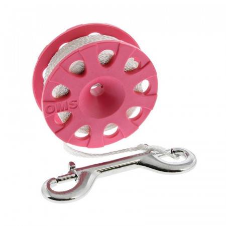 OMS Pink Finger Reel 23m with Carabiner