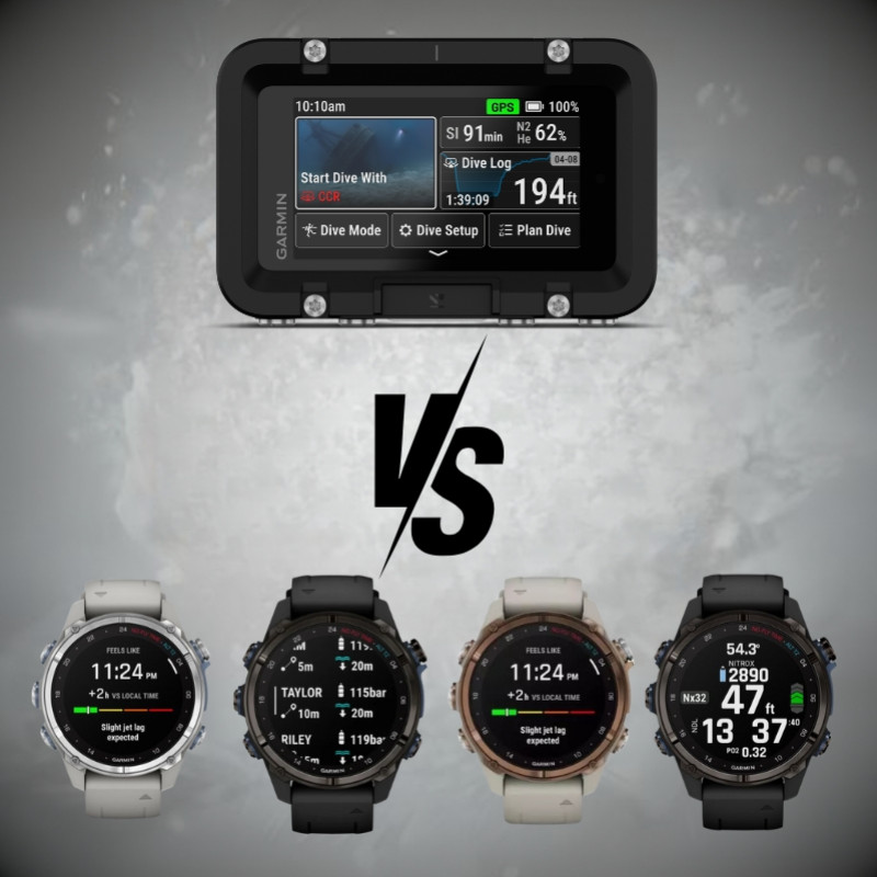 Comparaison nouveau Ordinateur de plongée Garmin X50i vs garmin descent !