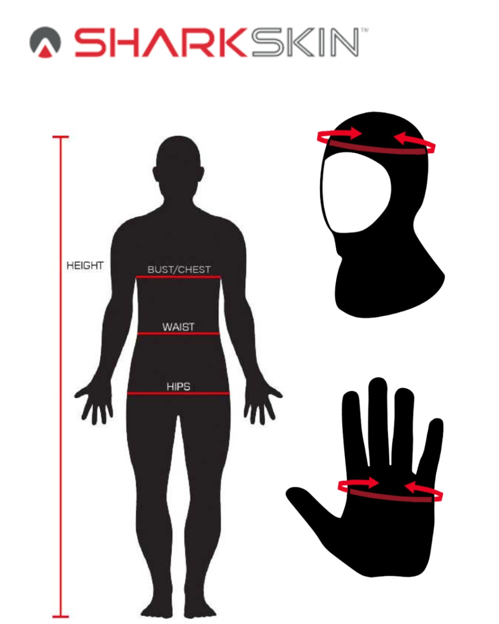 Guide des tailles Sharkskin, nous vous aidons à trouver votre taille !